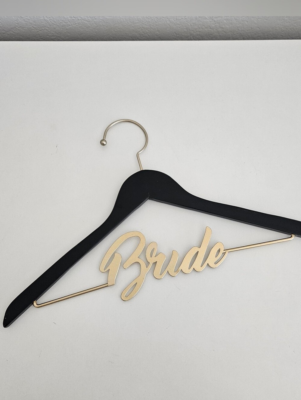 David Tutera Bride Gold Metal Black Wood Dress Hanger Decorative Wedding Bridal